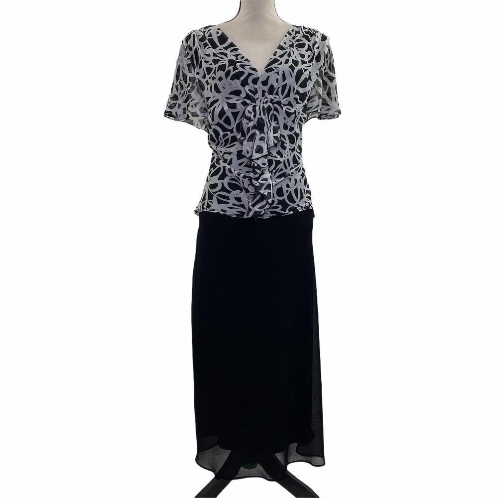 Ksl Printed V-Neck Maxi Shirt Dress Size 16W